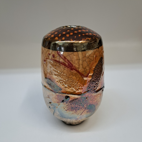 #260230 Raku 3X-Fired 7x4 $32 at Hunter Wolff Gallery