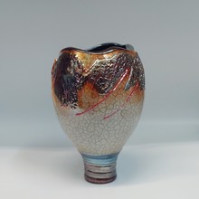 #220132 Raku Vase 3xFired $42 at Hunter Wolff Gallery