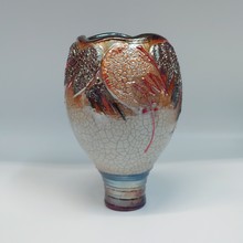 #220132 Raku Vase 3xFired $42 at Hunter Wolff Gallery