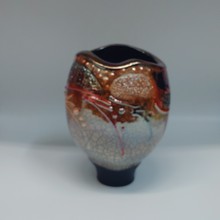 #220134 Raku Vase 3xFired $42 at Hunter Wolff Gallery
