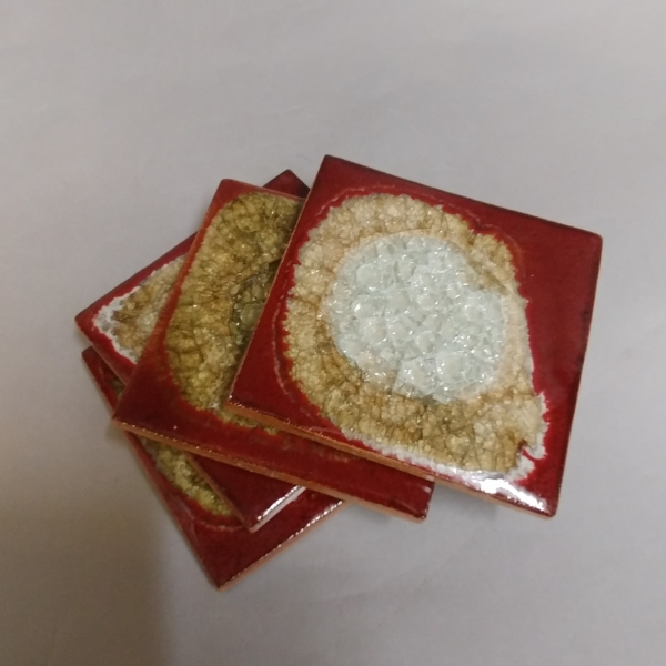 KB-552 Coasters Set - Brick $43 at Hunter Wolff Gallery