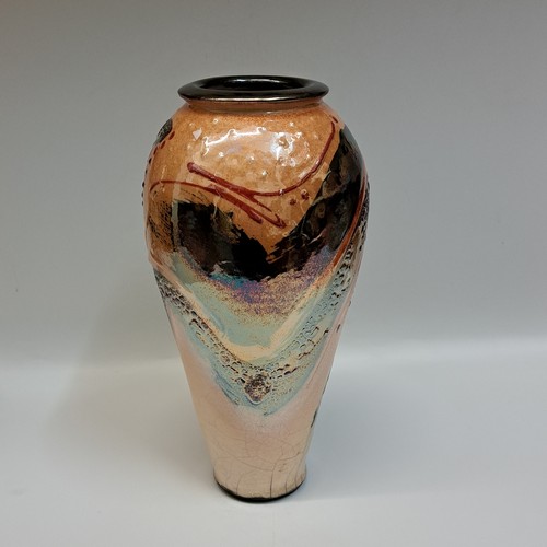 #230401 Raku Glitter Glaze 10.5x5 $42 at Hunter Wolff Gallery