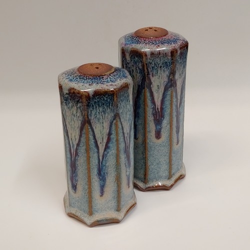 #220417 Salt & Pepper Shaker Set Blue $16.50 at Hunter Wolff Gallery