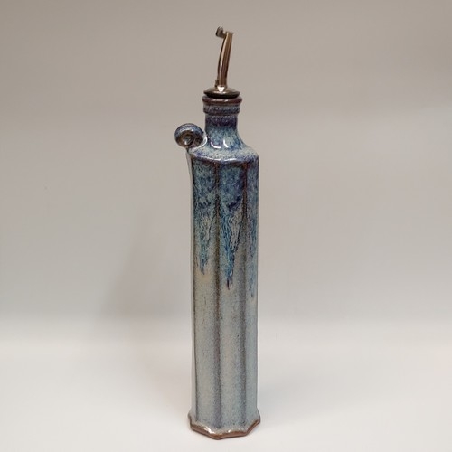 #220421 Oil/Vinegar Cruet Blue $24.50 at Hunter Wolff Gallery