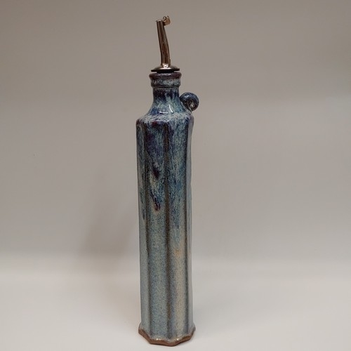 #220421 Oil/Vinegar Cruet Blue $24.50 at Hunter Wolff Gallery