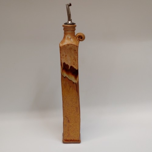 #220422 Oil/Vinegar Cruet Tan/Brown $24.50 at Hunter Wolff Gallery