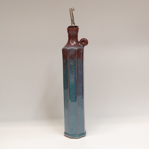 #220423 Oil/Vinegar Cruet Blue/Rose $24.50 at Hunter Wolff Gallery