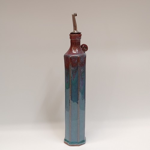 #220423 Oil/Vinegar Cruet Blue/Rose $24.50 at Hunter Wolff Gallery