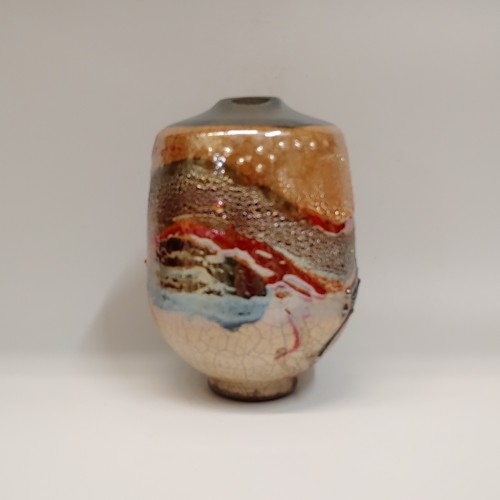 #220424 Raku Glitter Glaze 6x5 $32 at Hunter Wolff Gallery