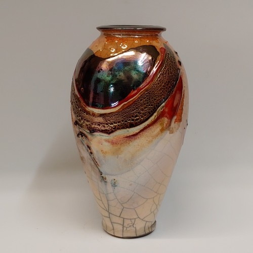 #220425 Raku Glitter Glaze 7.5x4.5 $32 at Hunter Wolff Gallery