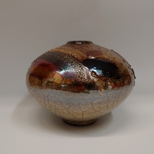 #220426 Raku Glitter Glaze 4.75x6 $32 at Hunter Wolff Gallery