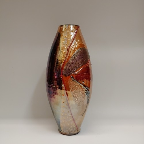 #220430 Raku Glitter Glaze 11.5x5 $42 at Hunter Wolff Gallery