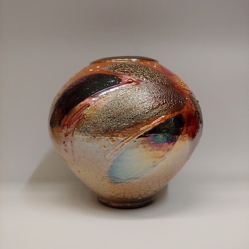 #220431 Raku Glitter Glaze 7.75x7.5 $42 at Hunter Wolff Gallery