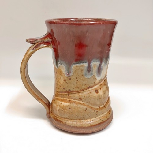 #221143 Mug Red/Blue/Tan $18 at Hunter Wolff Gallery