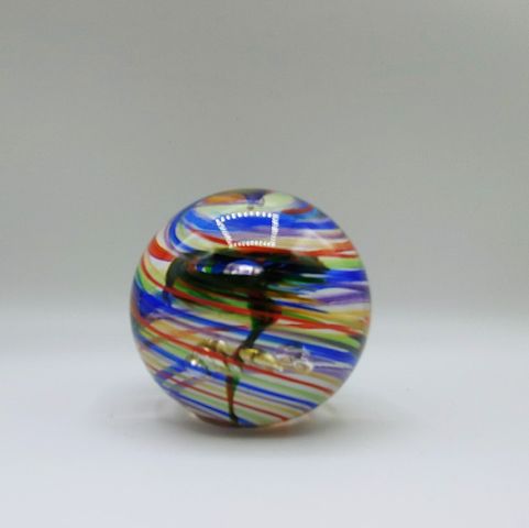 DB-445 Paperweight-Rainbow Cane $79 at Hunter Wolff Gallery