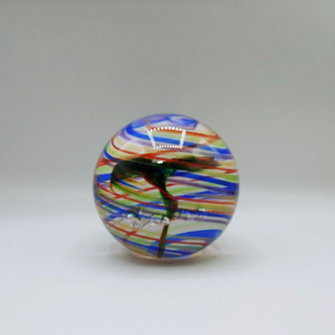 DB-445 Paperweight-Rainbow Cane $79 at Hunter Wolff Gallery