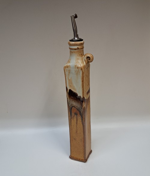 #251246 Oil Cruet Ivory & Brown $24.50 at Hunter Wolff Gallery