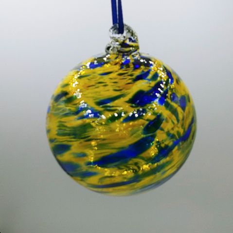 Click to view detail for DB-466 Ornament Twist Blue & Gold $35