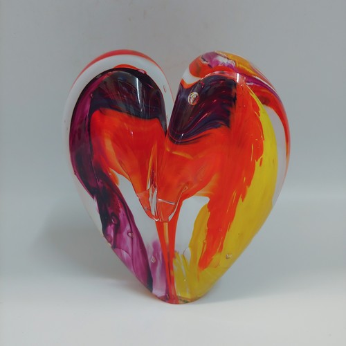 DG-050 Heart, Orange and Yellow $108 at Hunter Wolff Gallery