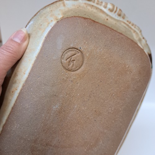 #250512 Baking Dish, Wheat/Green $14 at Hunter Wolff Gallery