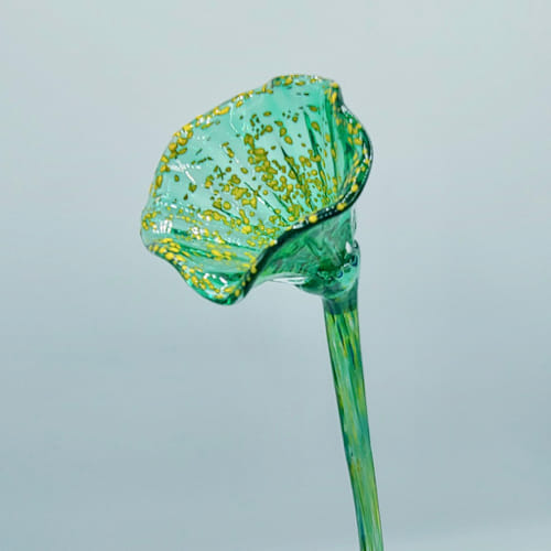 DB-514 Flower Mint Green/Yellow 10x2.5x2.5 $65 at Hunter Wolff Gallery