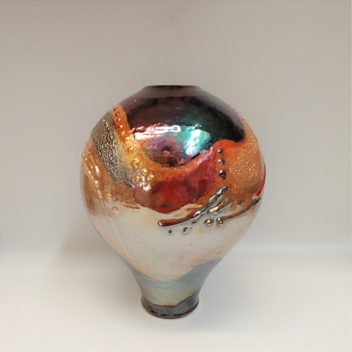 #220518 Raku Glitter Glaze 9x6 $42 at Hunter Wolff Gallery