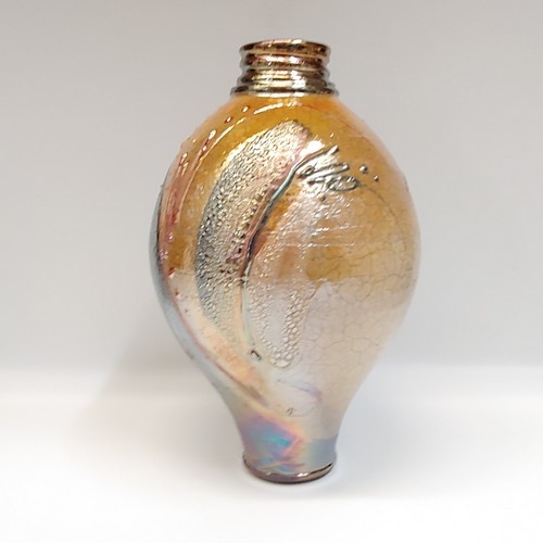 #220519 Raku Glitter Glaze 11x6 $42 at Hunter Wolff Gallery