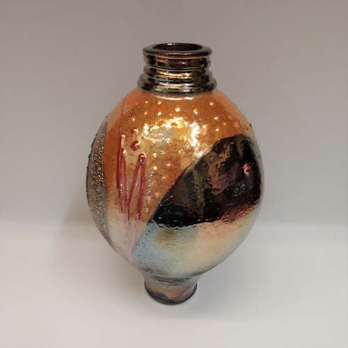 #220519 Raku Glitter Glaze 11x6 $42 at Hunter Wolff Gallery