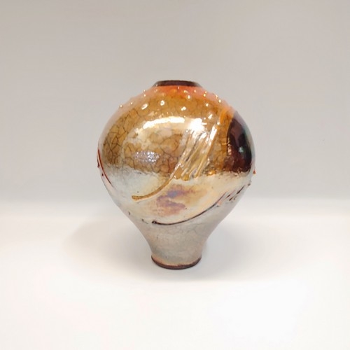 #220520 Raku Glitter Glaze 6.5x5 $32 at Hunter Wolff Gallery