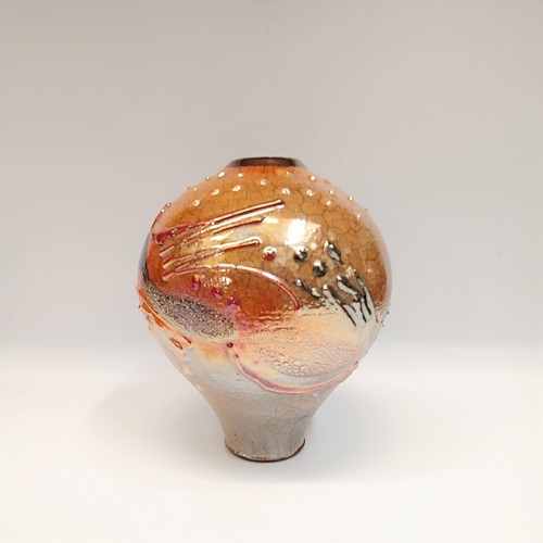 #220520 Raku Glitter Glaze 6.5x5 $32 at Hunter Wolff Gallery