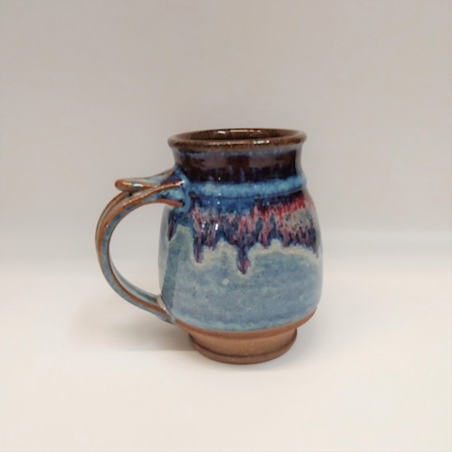 #220525 Mug Barrel Shaped, Blue $18 at Hunter Wolff Gallery