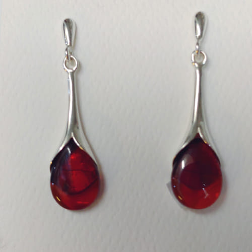 HWG-052 Earrings, Drop, Amber $41 at Hunter Wolff Gallery