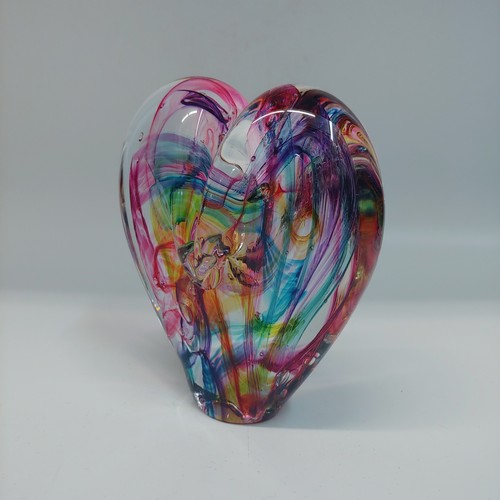 DG-053 Heart Multi-Colored Rainbow $108 at Hunter Wolff Gallery