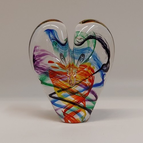 DG-062 Heart Multi-Color Stringers 5.5x4.5 $145 at Hunter Wolff Gallery