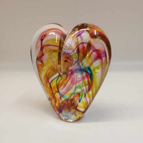 DG-063 Heart Multi-Color Pastels 5.5x4.5 $145 at Hunter Wolff Gallery
