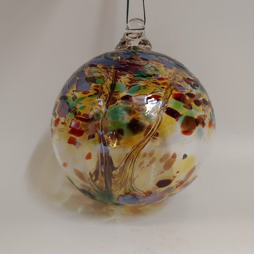 DB-641 Ornament Witchball Earth Tone 3x3 $33 at Hunter Wolff Gallery