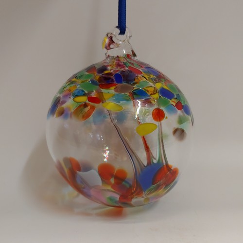 DB-644 Ornament Witch Ball Rainbow 3x3 $33 at Hunter Wolff Gallery