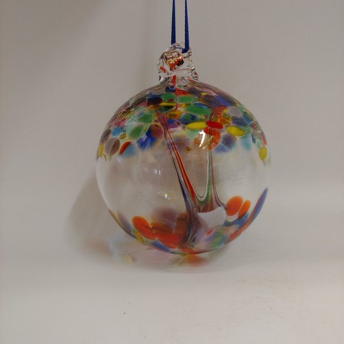 DB-644 Ornament Witch Ball Rainbow 3x3 $33 at Hunter Wolff Gallery