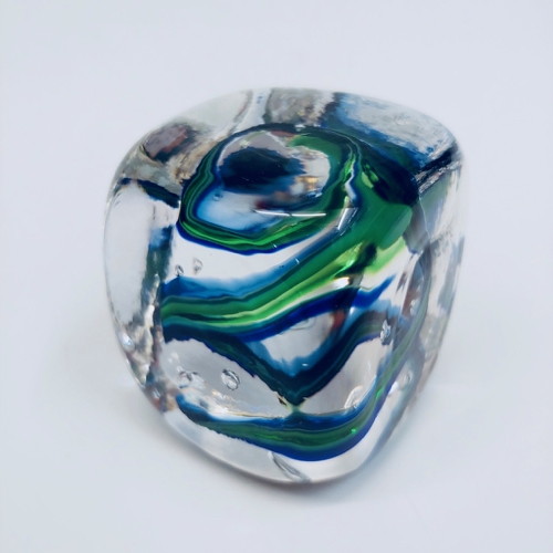 DB-662 Paperweight Square Blue/Green $66 at Hunter Wolff Gallery