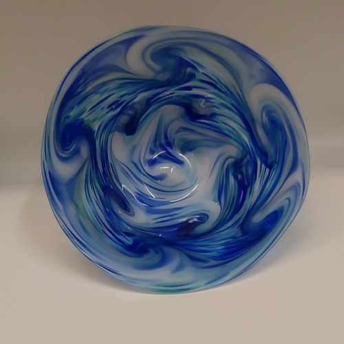 DB-667 Bowl -  Ocean Swirl Straight Sides 6x10x6 $195 at Hunter Wolff Gallery