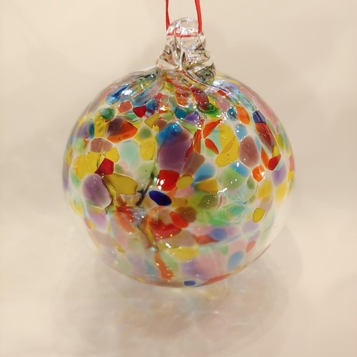 DB-687 Ornament Witchball Rainbow 435 at Hunter Wolff Gallery