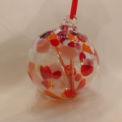 DB-688 Ornament Witchball Flower Mix $35 at Hunter Wolff Gallery