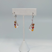 HWG-070 Earrings Three Ovals, Multi-colors $42 at Hunter Wolff Gallery