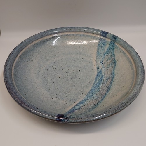 #220702 Salad Bowl Blue 13x2.75 $32 at Hunter Wolff Gallery