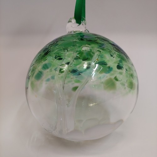 DB-709 Ornament Aspen Trees-Green/White Witchball $35 at Hunter Wolff Gallery