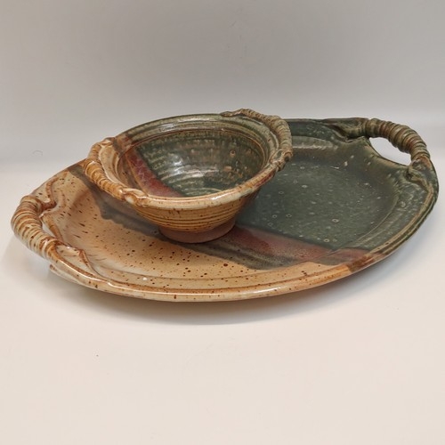 #220710 Chip & Dip Green, Tan, Red, Black $28.50 at Hunter Wolff Gallery