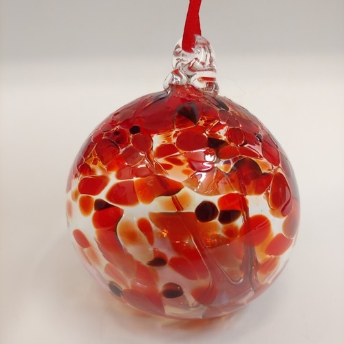 DB-710 Ornament Red Witchball $35 at Hunter Wolff Gallery