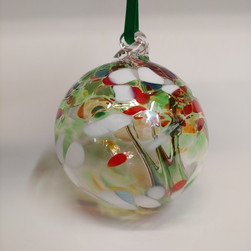 DB-713 Ornament Holiday Witchball $35  	 at Hunter Wolff Gallery
