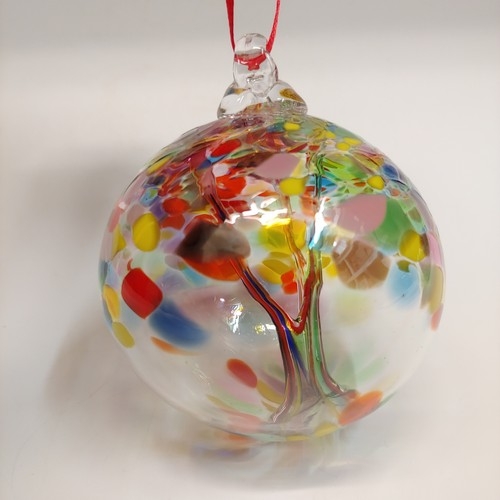 DB-715 Ornament Rainbow Witchball $35  	 at Hunter Wolff Gallery