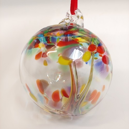 DB-716 Ornament Rainbow Witchball $35 at Hunter Wolff Gallery
